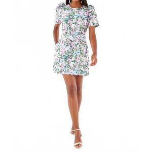 NEW ABBEY GLASS marty dress in pink abstract floral